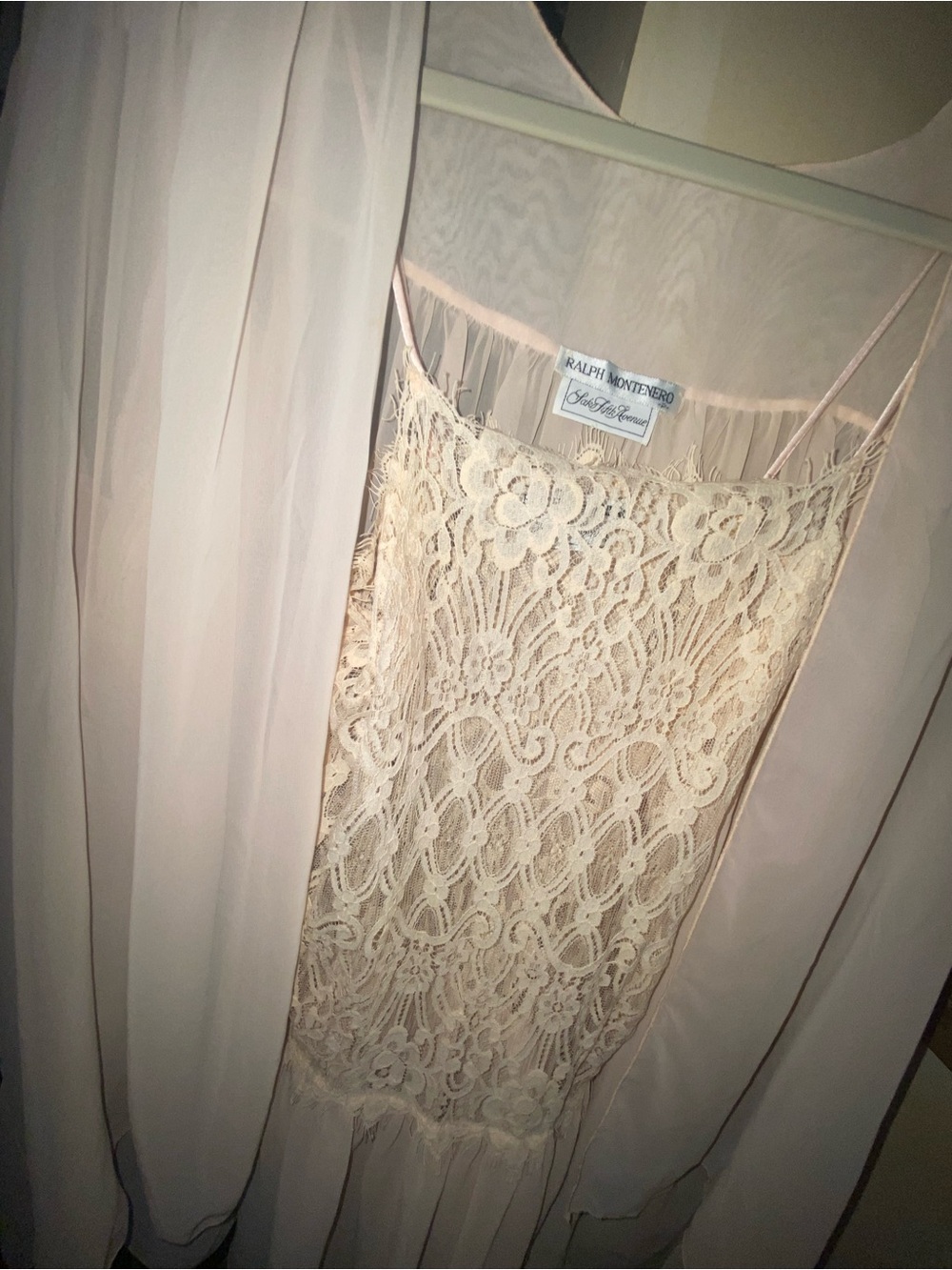 Ralph Montenero Lingerie Saks 5th Ave Peignoir Set Whimsical Old Money Vintage S - Picture 3 of 5